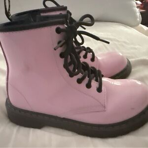 Dr. Martens Girls Pink Lace-Up Boots